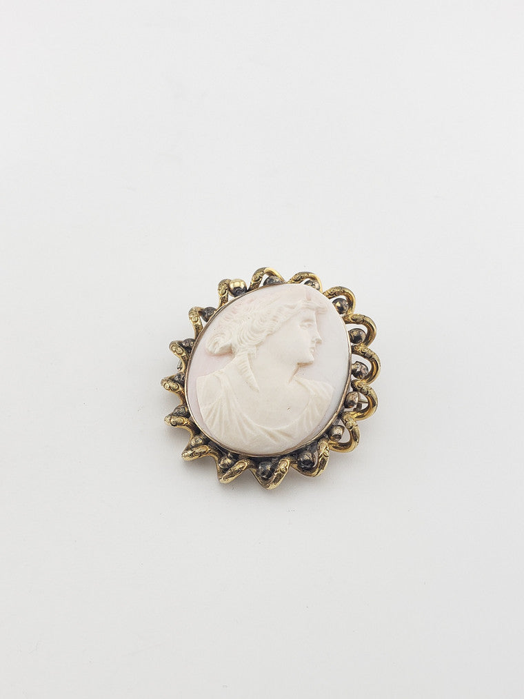 C. 1850 Early Victorian Cameo Pin