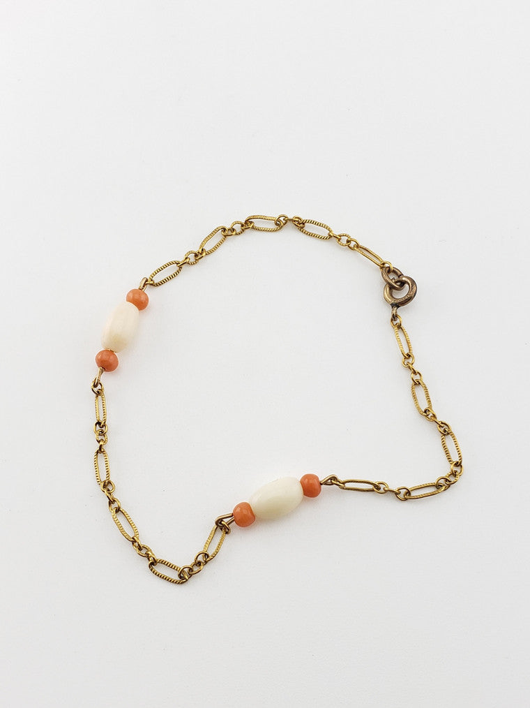 GF Coral Bead Bracelet