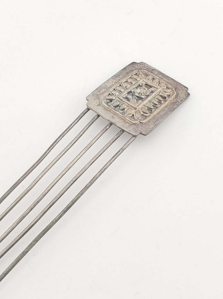 Vintage Silver Hair Comb