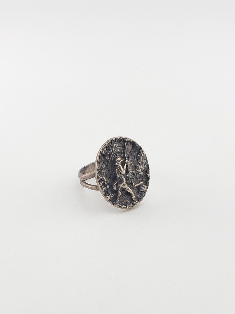 Silver Fisherman 3D Ring