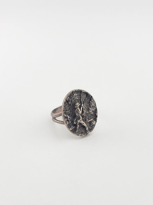 Silver Fisherman 3D Ring
