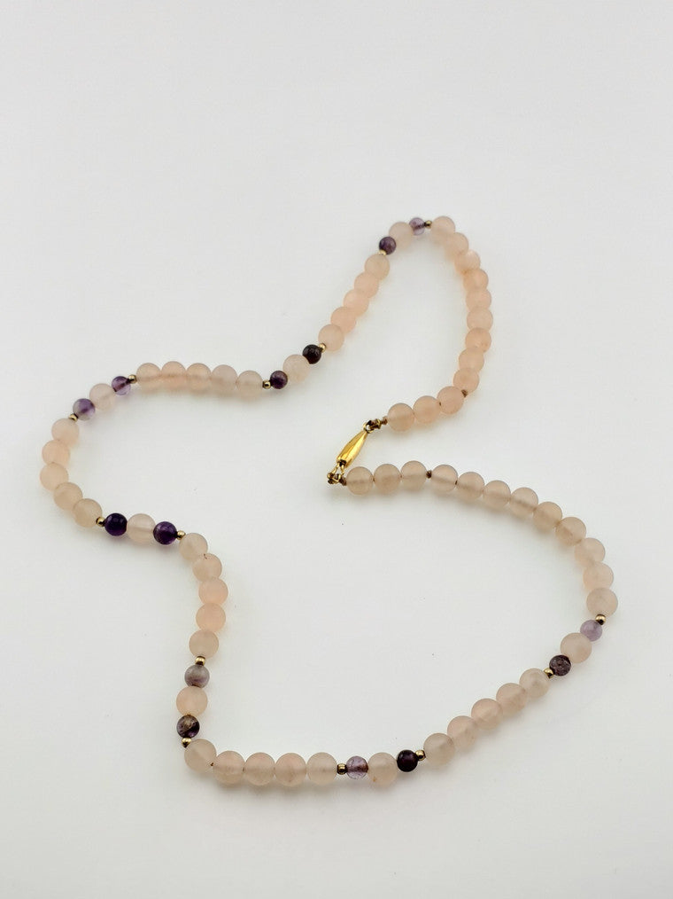 Rose Quartz Amethyst Strand