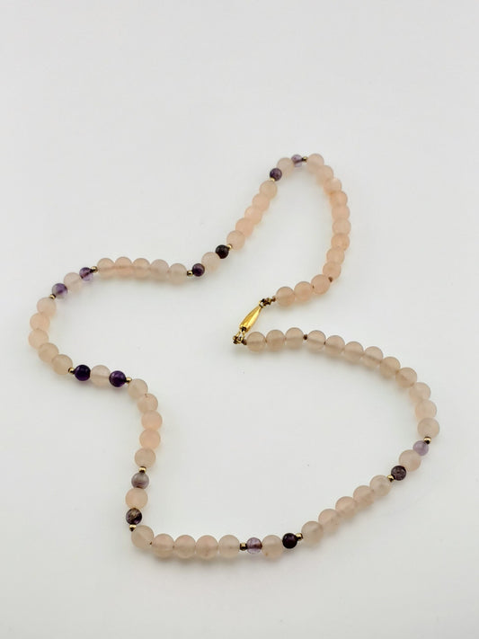 Rose Quartz Amethyst Strand