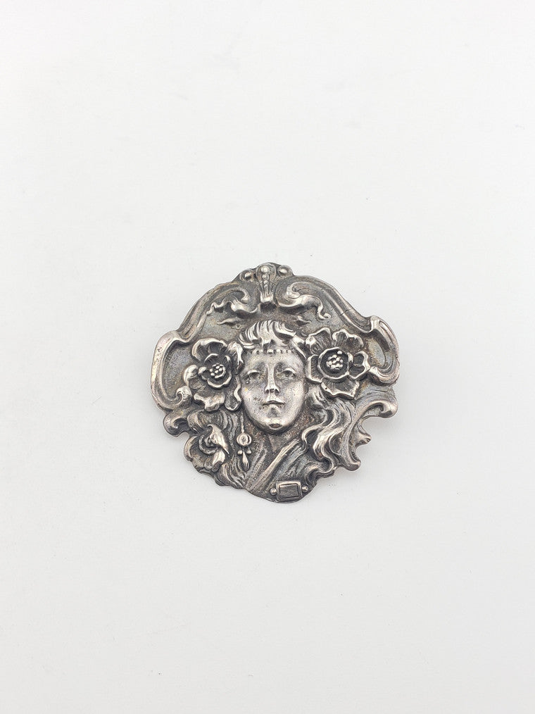 SS Art Nouveau Girl Pendant/Pin