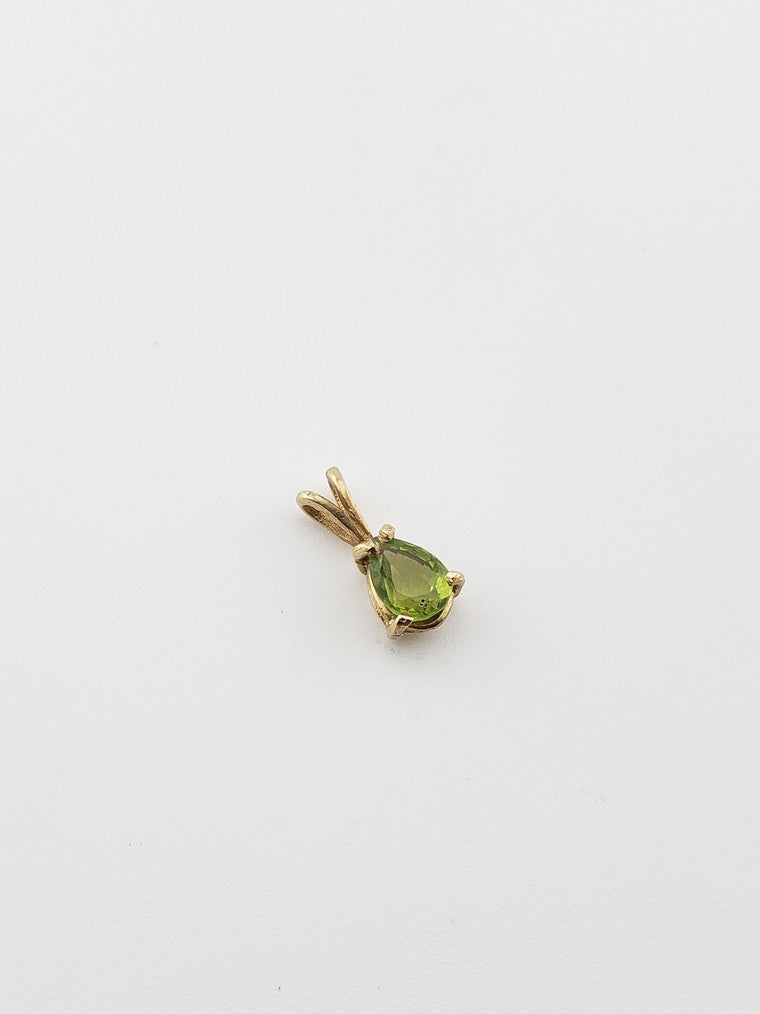 Teardrop Peridot Charm