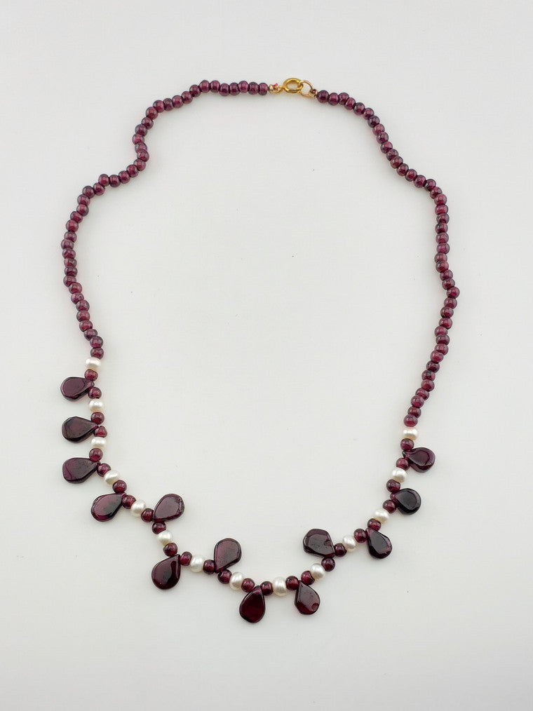GF Tear Drop Garnet Strand