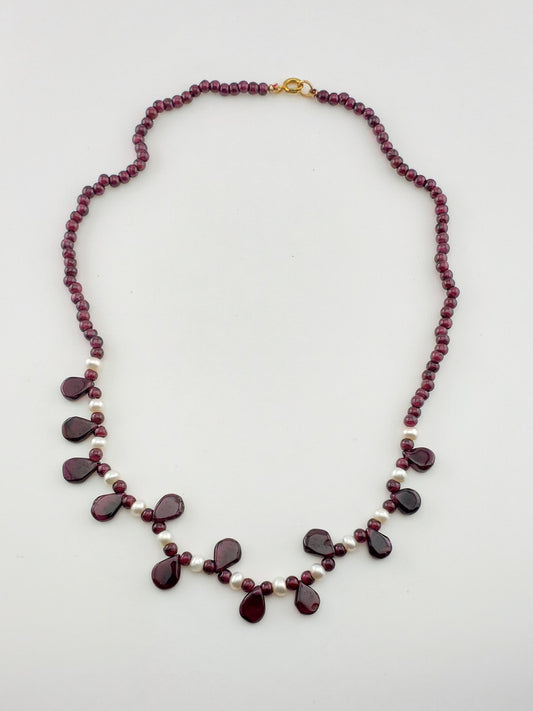 GF Tear Drop Garnet Strand