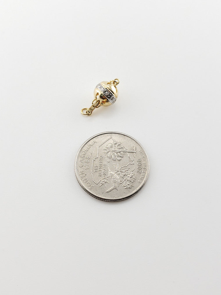 Gold Saturn Ball Clasp