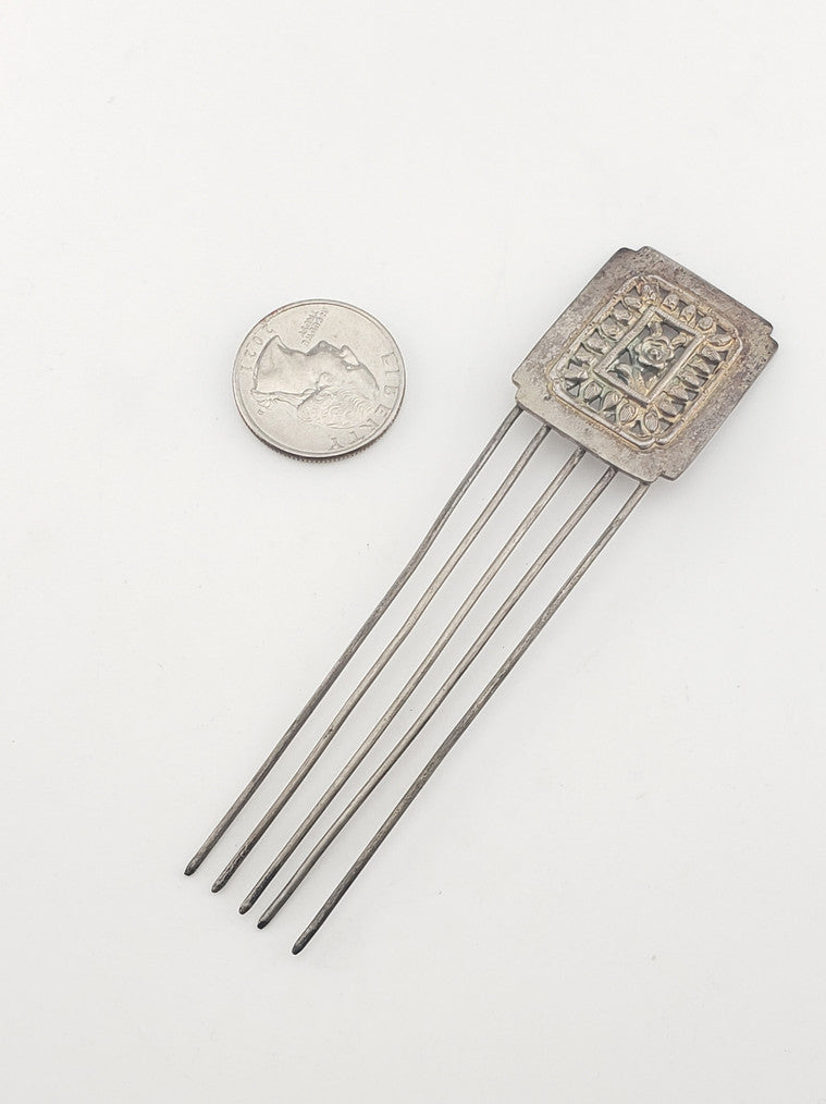 Vintage Silver Hair Comb