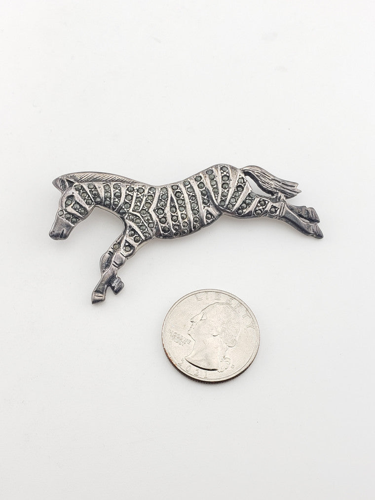SS Art Deco Zebra Pin