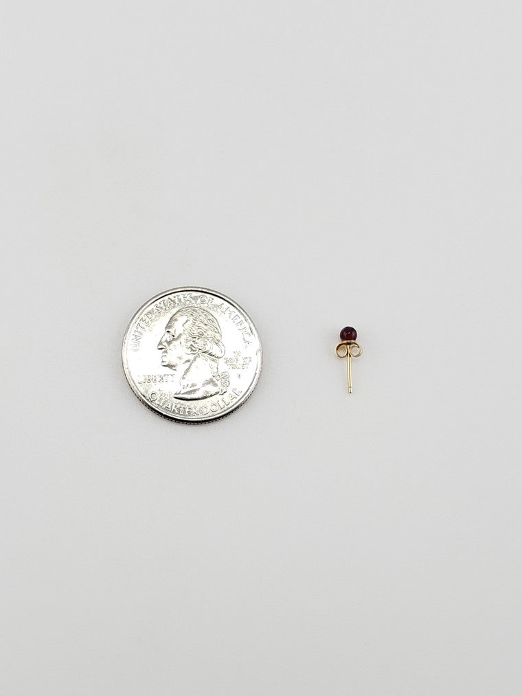 Rhodonite Garnet Stud Earrings