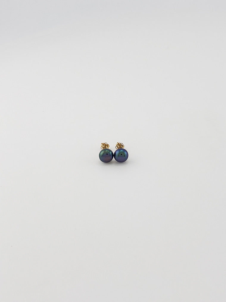 Pearl Studs- Peacock #6
