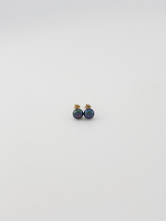 Pearl Studs- Peacock #6