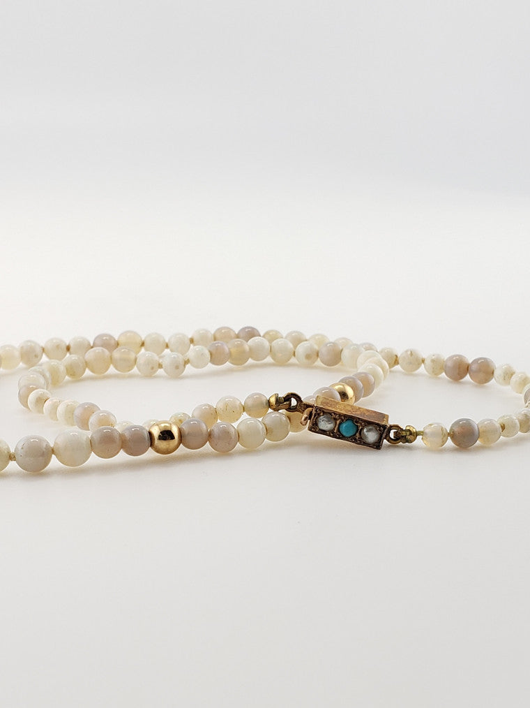 Round Small Opal Strand 15"