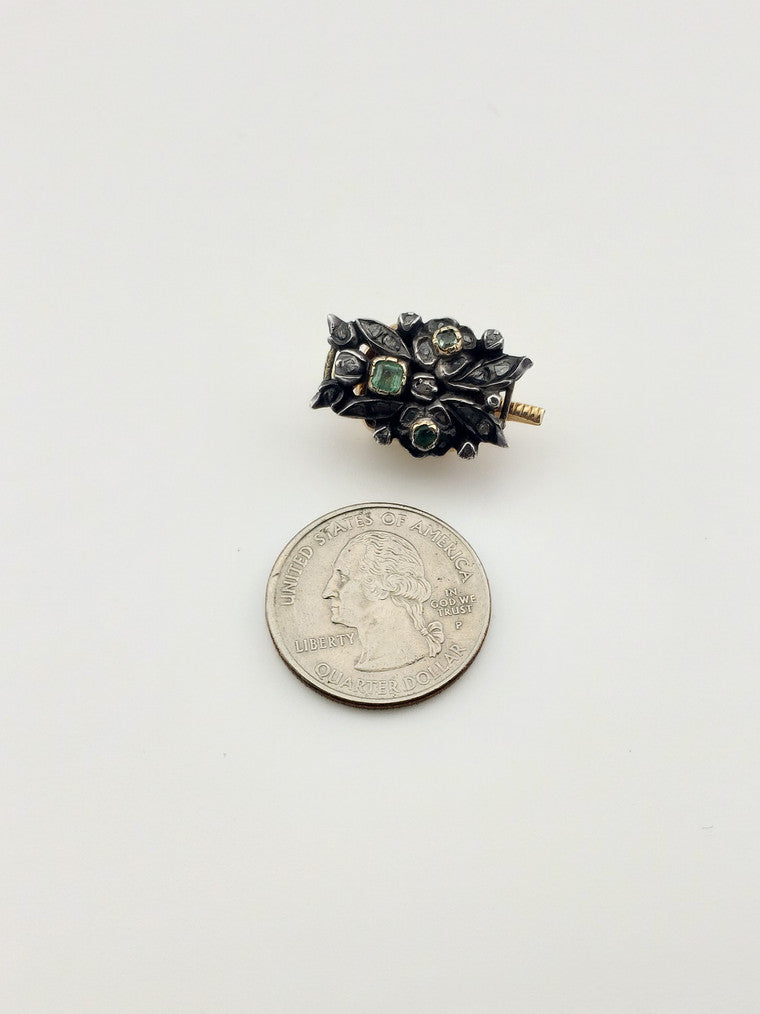 Georgian Style Emerald Clasp