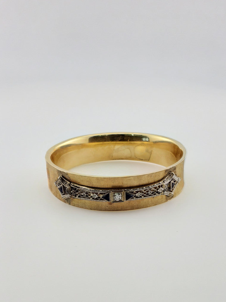 Sapphire Filigree Bangle