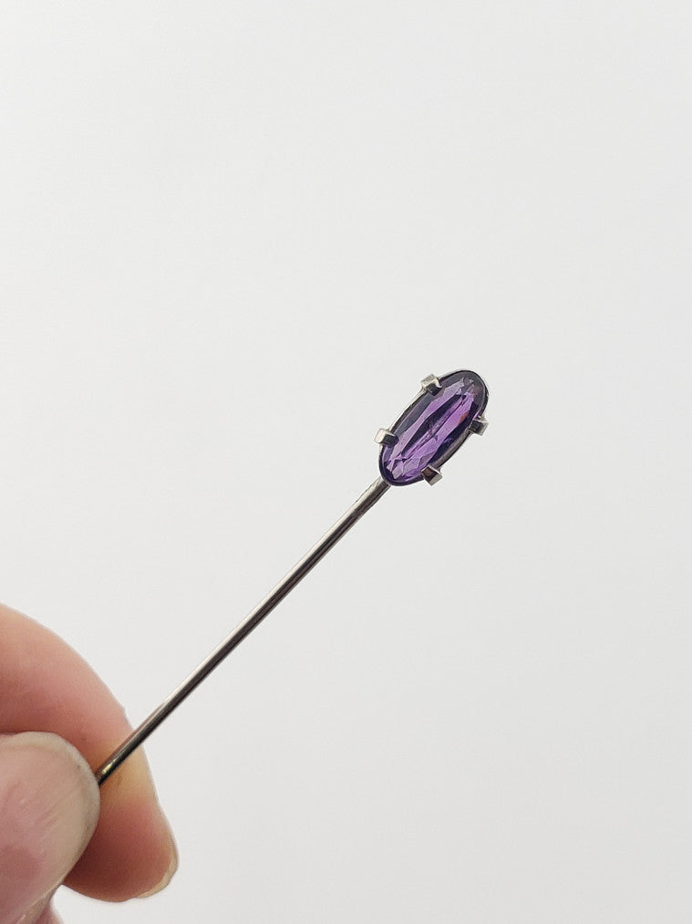 Amethyst Oval Stickpin