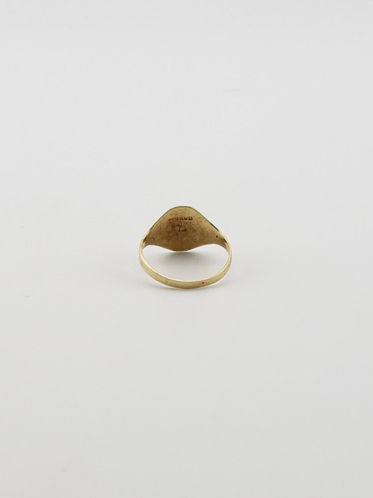 Oval Pinky Signet 10k