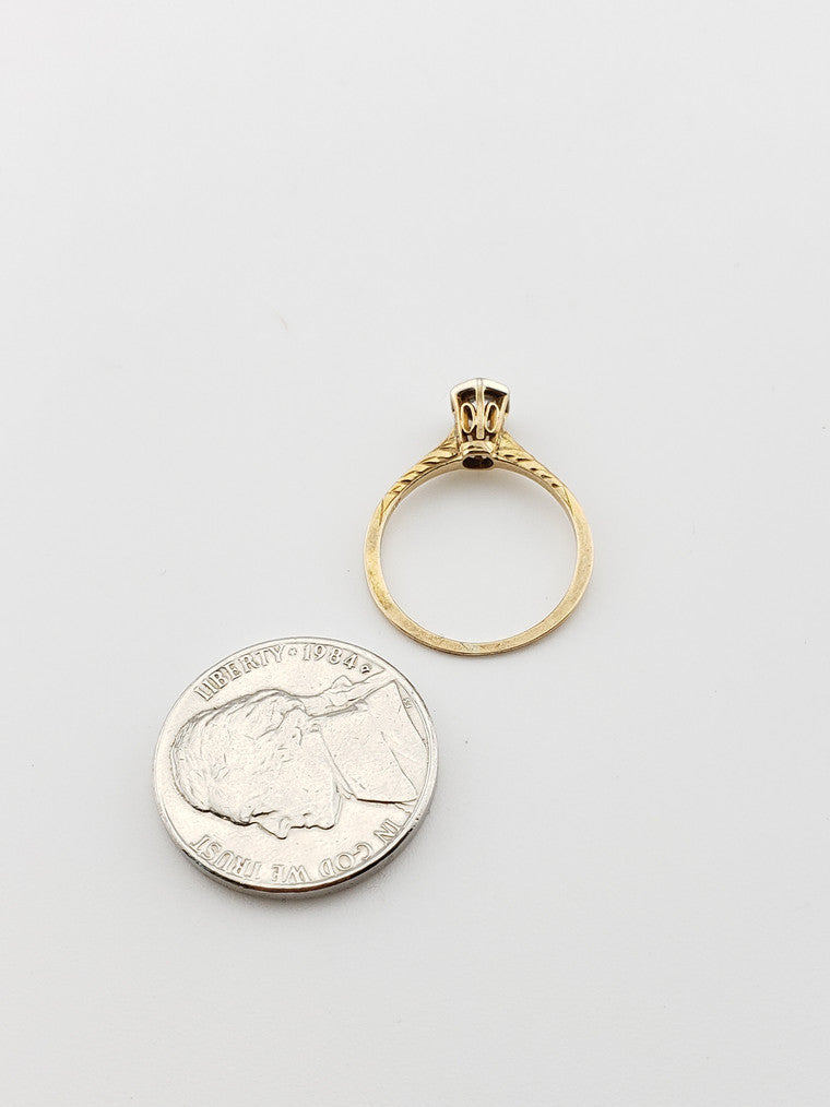 1900 Hexagonal Engagement Ring