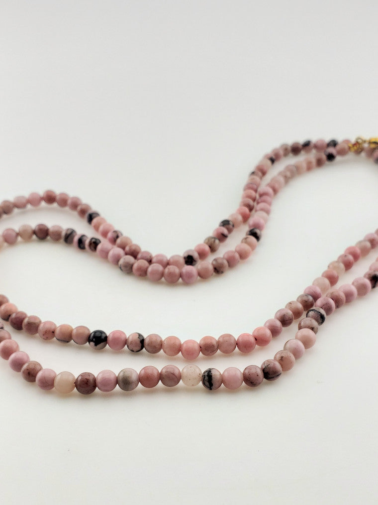 GF Long Rhodonite Strand