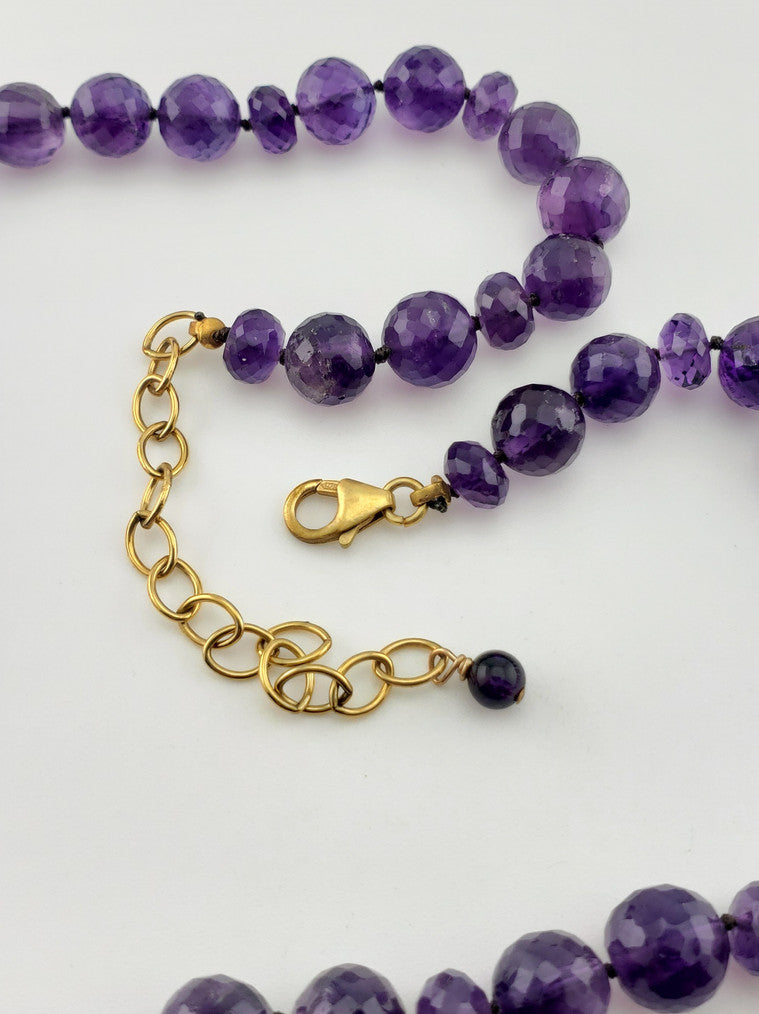 GF Faceted Amethyst Strand 17"-19.5"