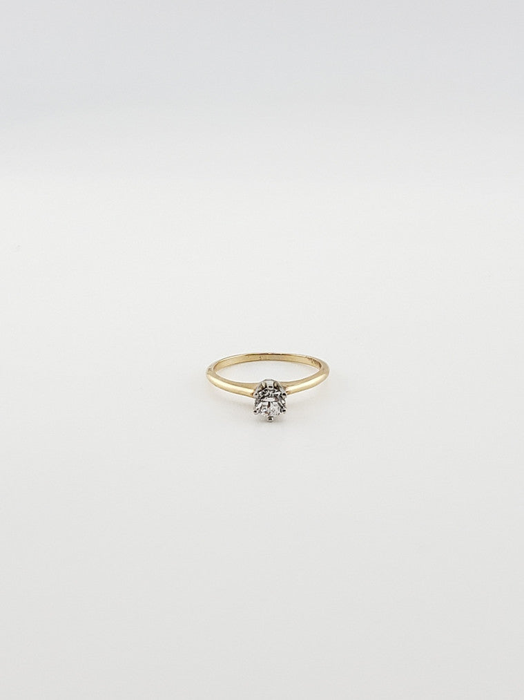 Two-Tone Solitaire Engagement Ring