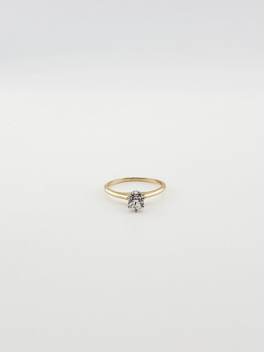 Two-Tone Solitaire Engagement Ring