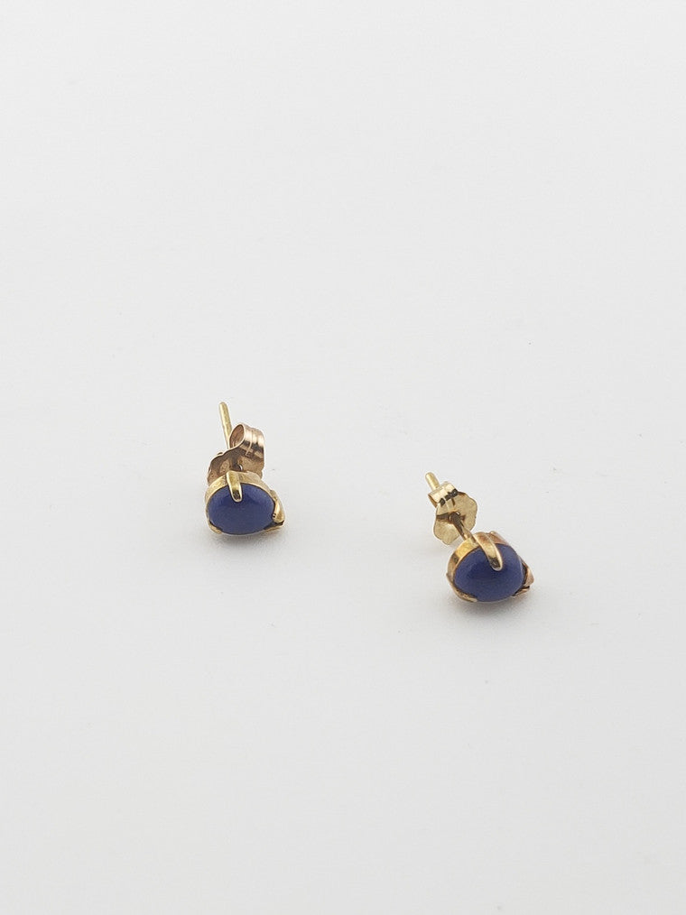 Lapis Pear Studs