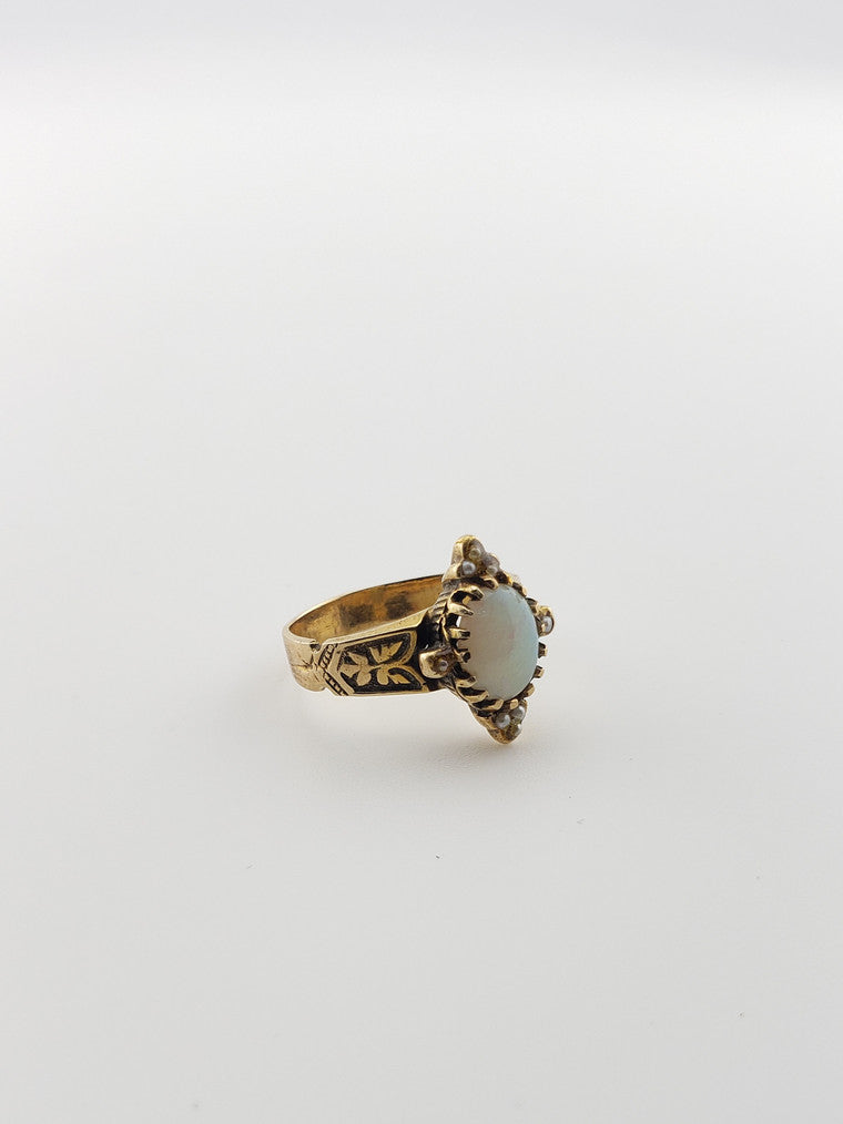 Victorian Opal & Pearl Ring
