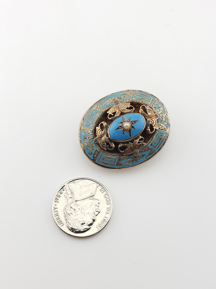 Enamel Mourning Pin