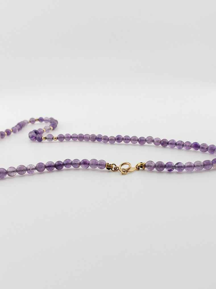 Amethyst & Gold Strand 16.25"