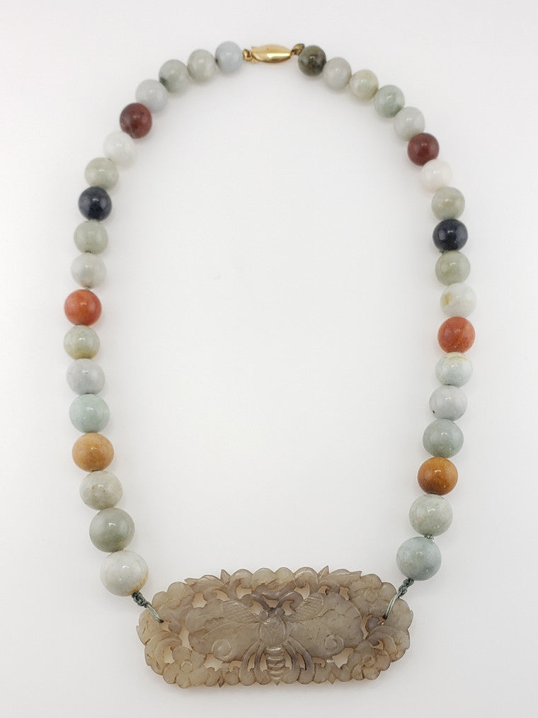 Antique Multi-Color Jade Strand 20"