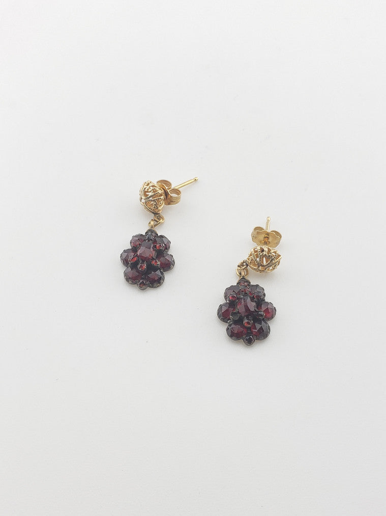 Antique Garnet Drop Earrings