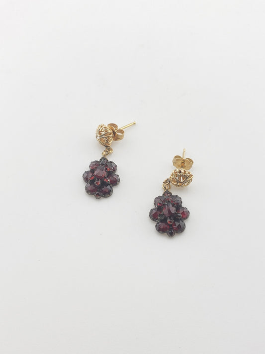 Antique Garnet Drop Earrings