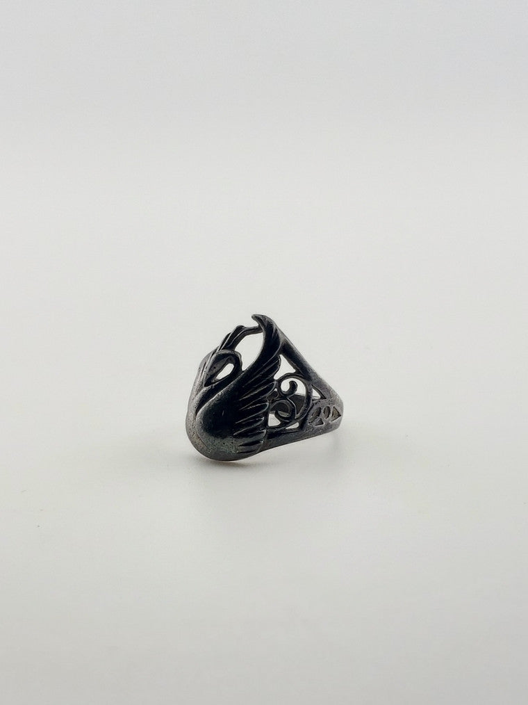 Silver Swan Ring
