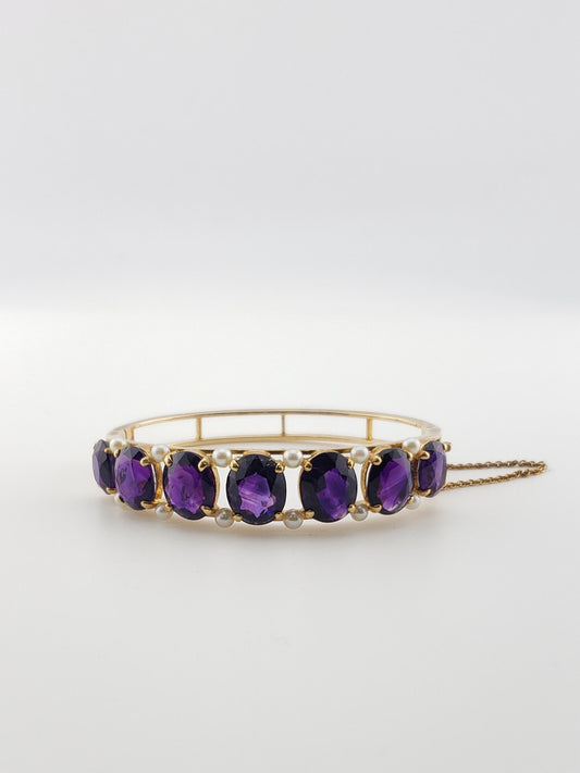 Chunky Amethyst Bangle