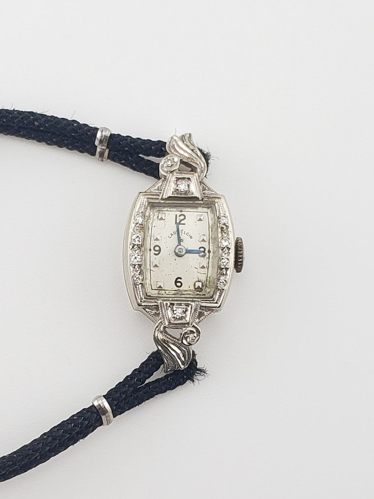 14k White Gold Diamond Watch