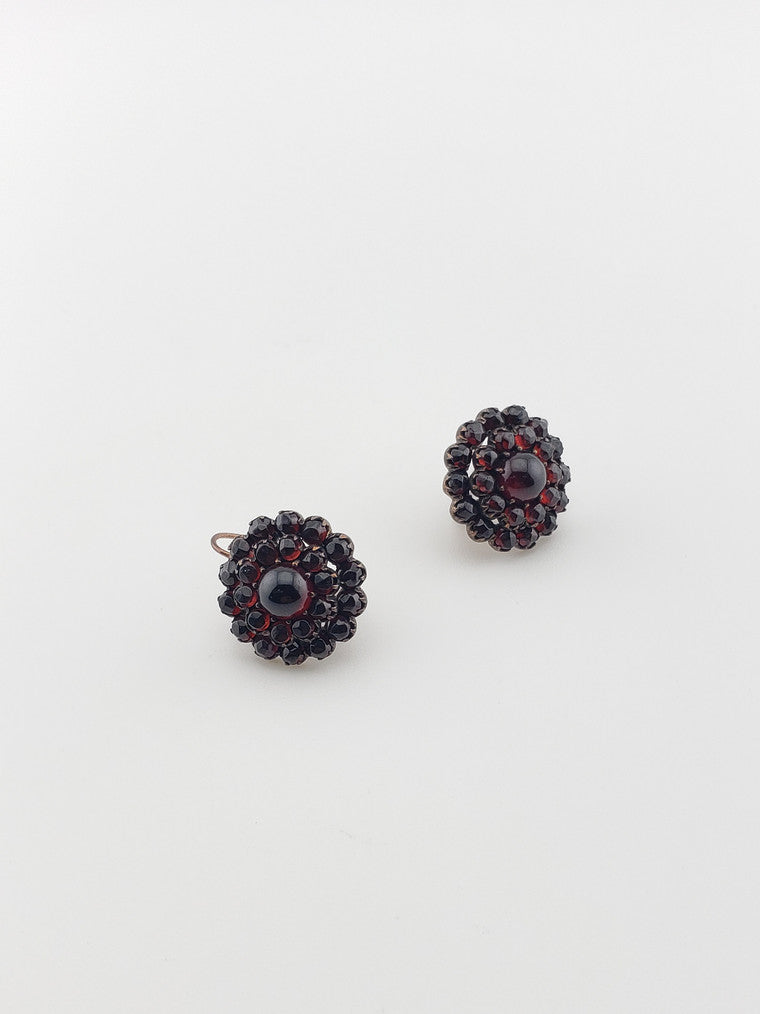 Antique Style Garnet Leverbacks