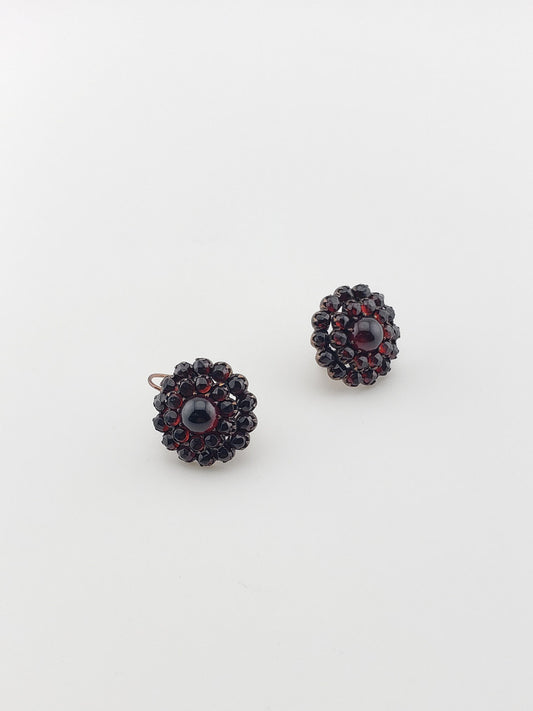 Antique Style Garnet Leverbacks