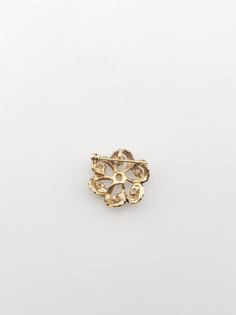 Black Enamel & Opal Pin/Pendant