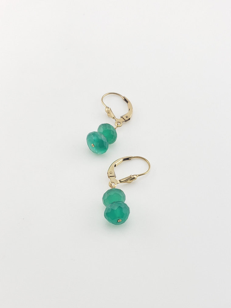 GF Green Onyx Earrings