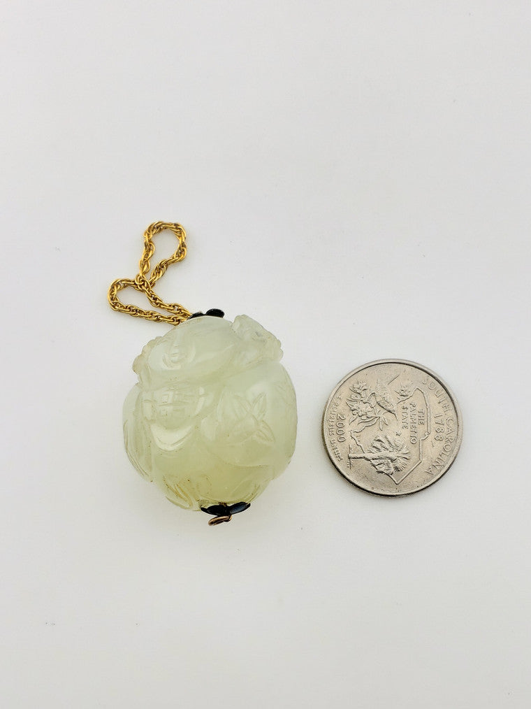 Little Girl w/ Hair Bow Serpentine Stone