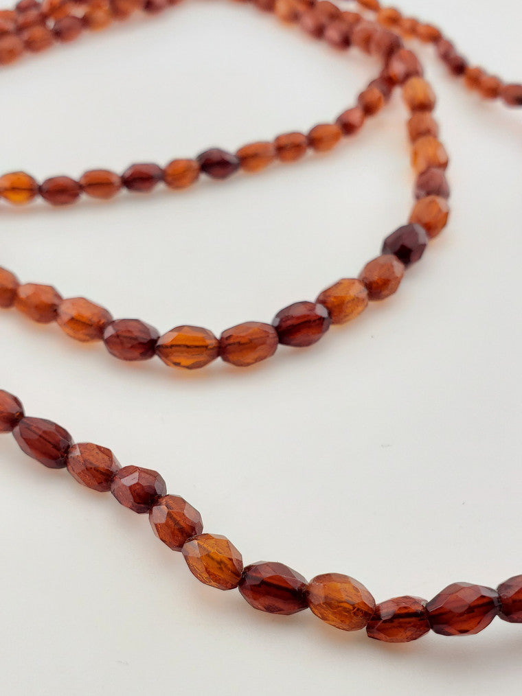 GF Antique Faceted Amber Strand