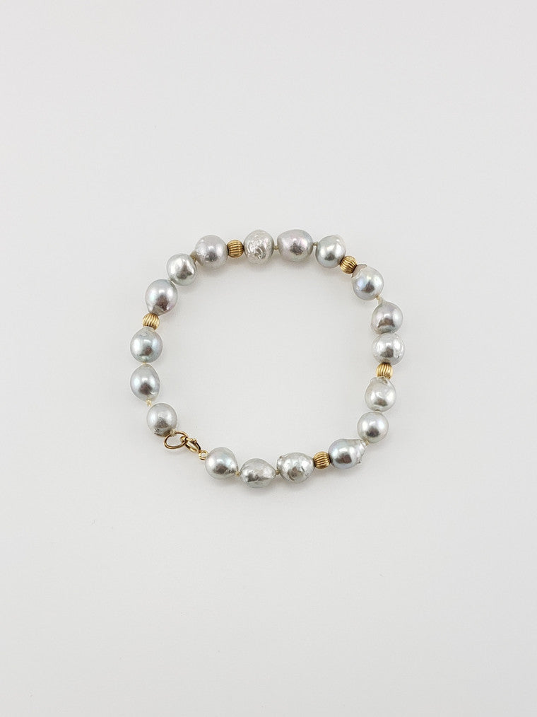 Light Grey Pearl Bracelet #6