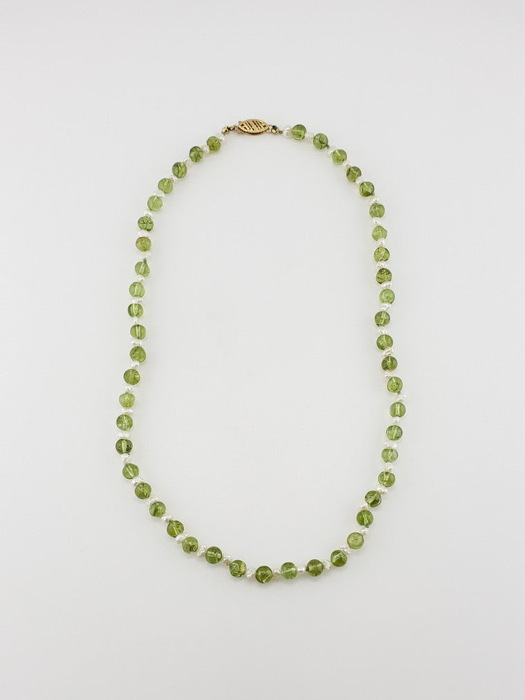 Peridot & Pearl Strand 16"