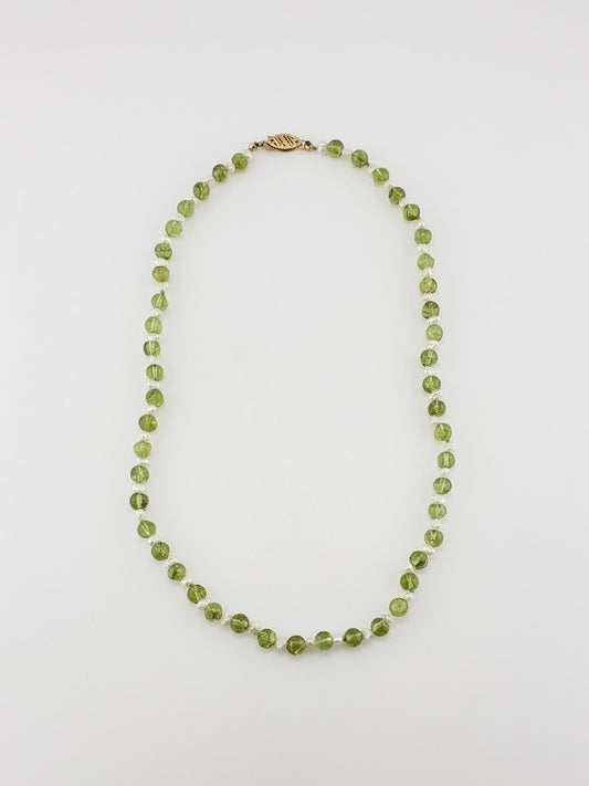 Peridot & Pearl Strand 16"
