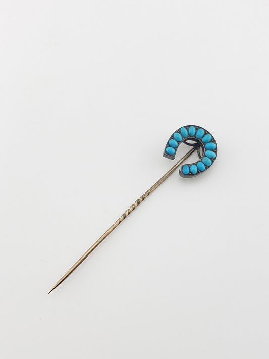 Turquoise Horseshoe Stick Pin