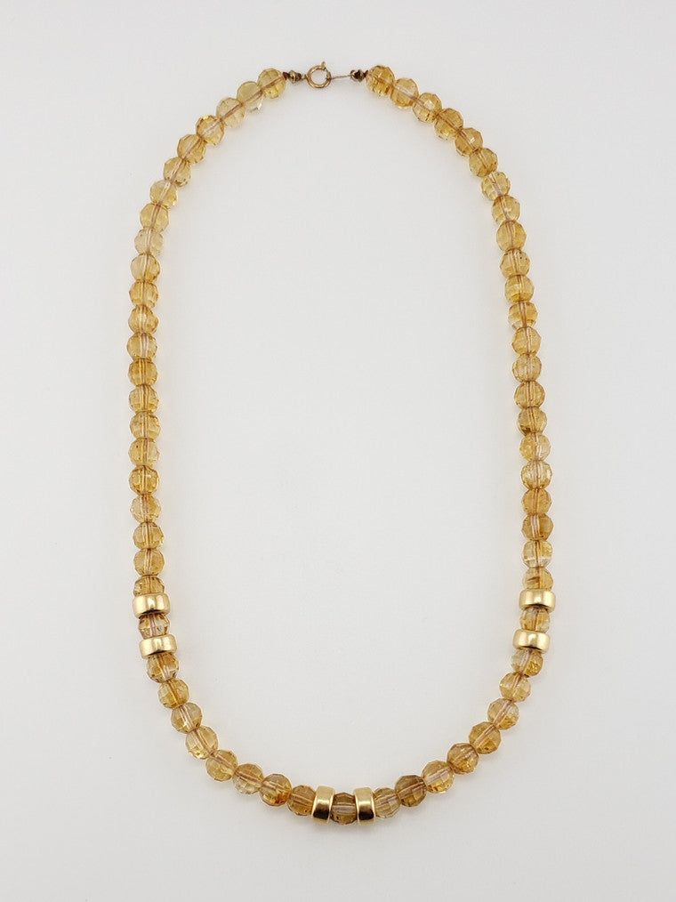 Faceted Citrine Strand 17"