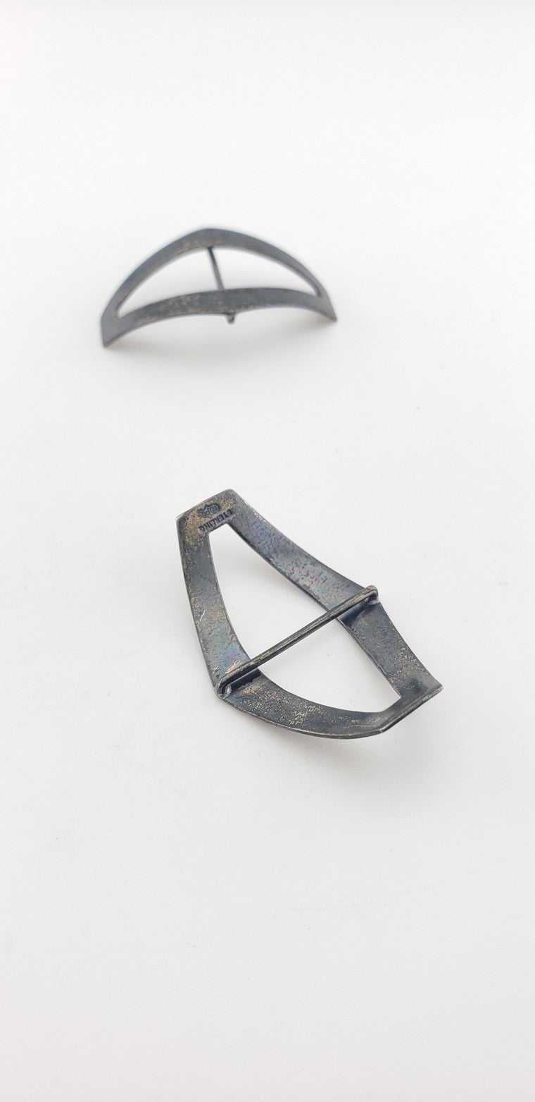 Pair of SS Art Deco Buckles