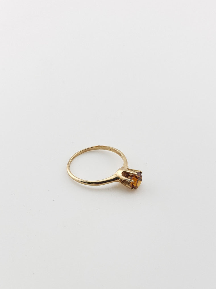 Citrine Solitaire Ring